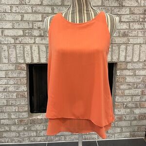 NWT Darjoni Women's Sleeveless Orange Top Size Small